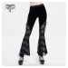 kalhoty dámské DEVIL FASHION - Gothic flared trousers with side ties