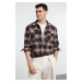 Trendyol Black Regular Fit Winter Plaid Checkered Lumberjack Jacket Shirt