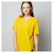 Dámské tričko žluté barvy s přídavkem lnu 10913