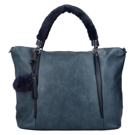 Designová dámská koženková kabelka Claire, modrá Maria C.