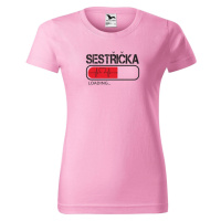 DOBRÝ TRIKO Dámské tričko s potiskem Sestřička loading Barva: Růžová