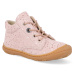 Barefoot dětské kotníkové boty Ricosta - Pepino Dots powder Bubble M růžové