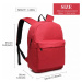 Červený praktický studentský batoh Aksah Lulu Bags