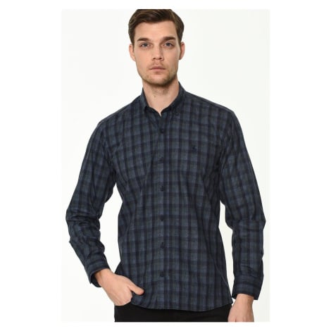 G703 DEWBERRY MEN'S SHIRT-NAVY-KHAKI