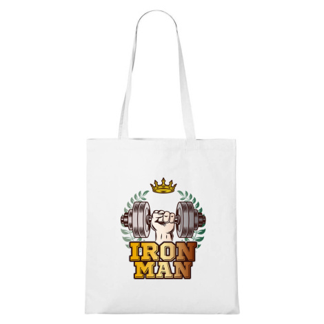 DOBRÝ TRIKO Bavlněná taška s potiskem Iron man Barva: Bílá