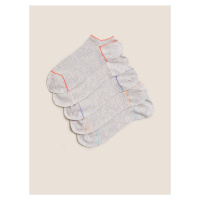 Sada pět párů šedých dámských nízkých ponožek Marks & Spencer Sumptuously Soft™