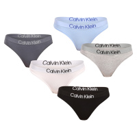 5PACK dámská tanga Calvin Klein vícebarevná (QD5331-31G)