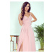 Elegantní růžové maxi šaty DANIELE Pudrová