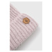 Čepice Volcom růžová barva, z husté pleteniny