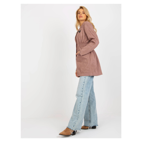 Tenký dámský kabát - sako ve špinavě růžové barvě (509128) Factory Price