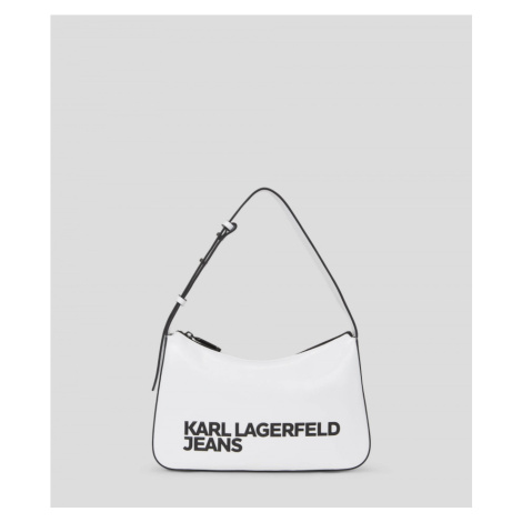 Kabelka karl lagerfeld jeans essential logo baguette bílá