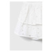 Dětská bavlněná sukně Abercrombie & Fitch bílá barva, mini