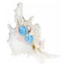 Lampglas Něžné náušnice Blue Lace z perel Lampglas s ryzím stříbrem EP4