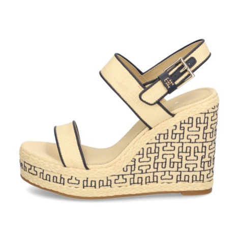 Tommy Hilfiger PLATFORM TH MONO RAFIA WEDGE