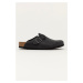 Semišové pantofle Birkenstock Boston SFB pánské, černá barva, 59461