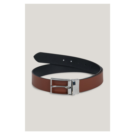 OPASEK GANT REVERSIBLE LEATHER BELT BLACK