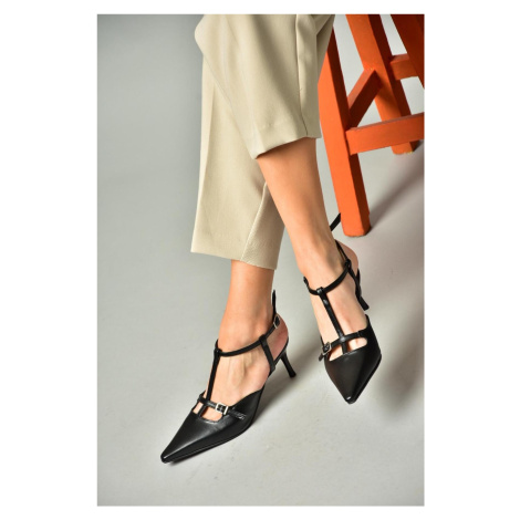 Fox Shoes S654071209 Black Low Heel Women's Shoes