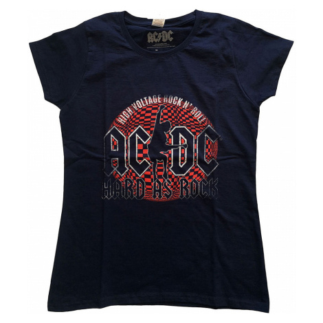 AC/DC tričko, Hard As Rock Girly Blue, dámské RockOff