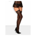 Krásné punčochy Heartia stockings - Obsessive Černá