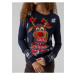 Tmavě modrý dámský svetr s vánočním motivem VERO MODA New Frosty Deer