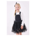 Dívčí šaty Mayoral černá barva, mini