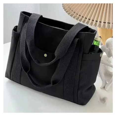 Dámská plátěná taška přes rameno – vícekapsová shopperka