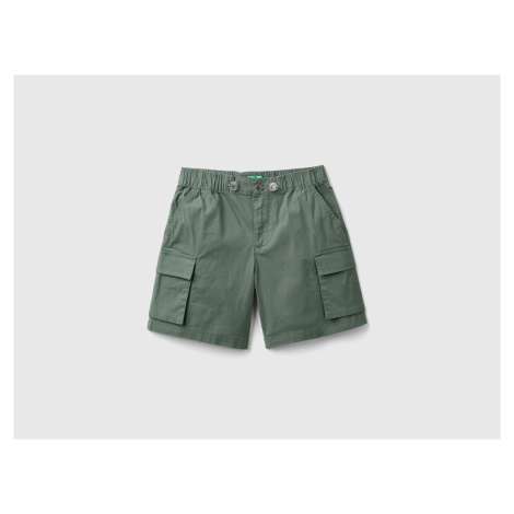 Benetton, Cargo Bermuda Shorts In Stretch Cotton United Colors of Benetton