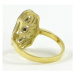 Zlatý prsten ART DECO s diamanty 0030 + DÁREK ZDARMA
