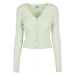 Dámský svetr Urban Classics Ladies Short Rib Knit Cardigan - lightmint