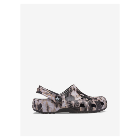 Bílo-černé unisex pantofle Crocs Classic Bleach Dye Clog - unisex