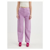 Světle fialové dámské široké džíny Calvin Klein Jeans