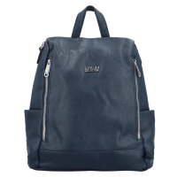 Stylový dámský koženkový kabelko/batoh Trinida, tmavě modrý