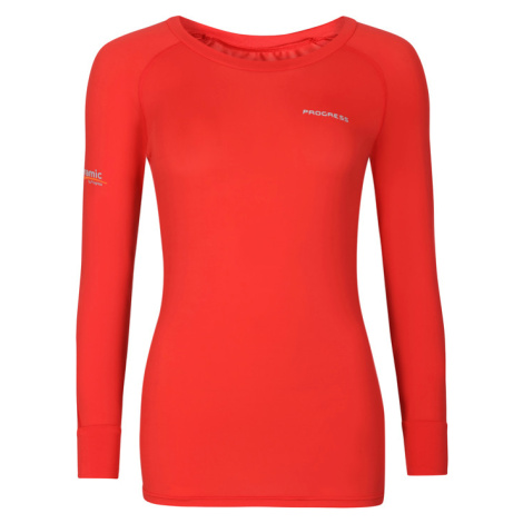 Dámské funkční triko PROGRESS Dc Ndrz s dlouhým rukávem červené