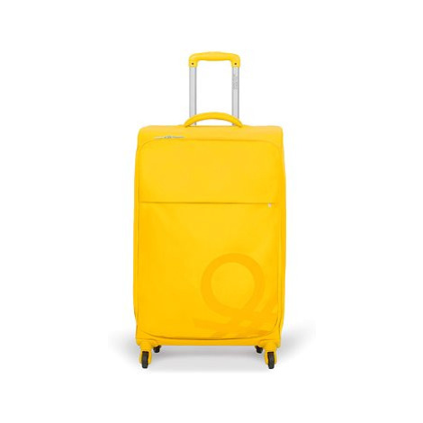 United Colors of Benetton Látkový cestovní kufr Blow M 65 l – žlutý