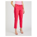Tmavě růžové dámské zkrácené kalhoty s páskem ORSAY