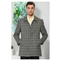 PLT8206 DEWBERRY MEN'S COAT-PLAID GREY