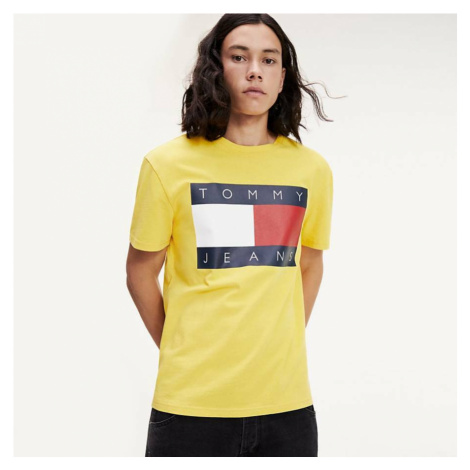 Tommy Hilfiger pánské žluté tričko Flag