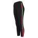 Ladies 3-Tone Tape Leggins - black/firered/green