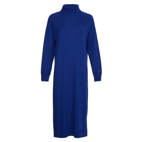 Tommy Hilfiger Dress - WOOL CASH ROLL NK SW blue