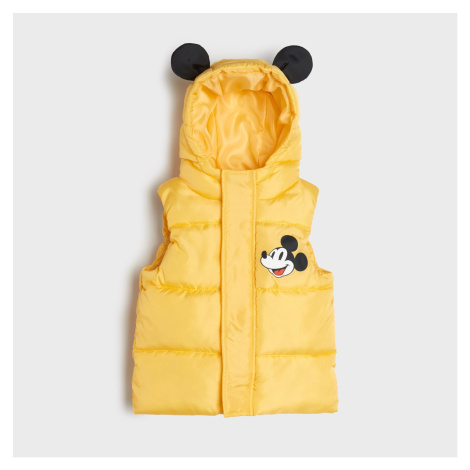 Sinsay - Prošívaná vesta Mickey Mouse - Žlutá
