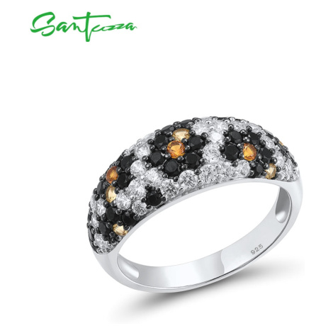 Masivní stříbrný prsten se vzorem květin FanTurra