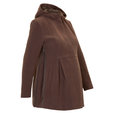 Těhotenský kabát s kapucí a možností nastavení šířky Bonprix