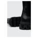 Kožené kotníkové boty Alohas Anastasia dámské, černá barva, na platformě, S100090.01