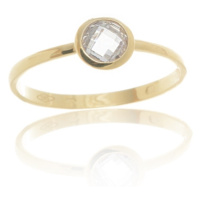 Dámský zlatý prsten se zirkonem PR0588F + DÁREK ZDARMA