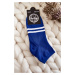Dámské bavlněné kotníkové ponožky Modre