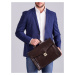 An elegant dark brown business briefcase for a man