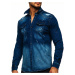 Tmavě modrá pánská džínová košile s dlouhým rukávem Bolf R802