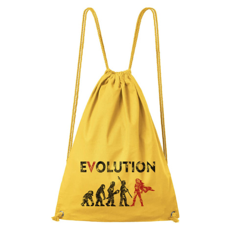 DOBRÝ TRIKO Bavlněný batoh Evoluce hrdinka Barva: Žlutá