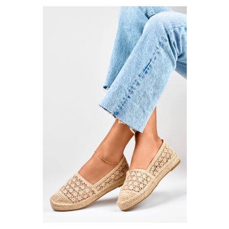 Dámské béžové espadrilky