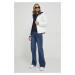 Oboustranná bunda Tommy Hilfiger dámská, bílá barva, přechodná, WW0WW40745